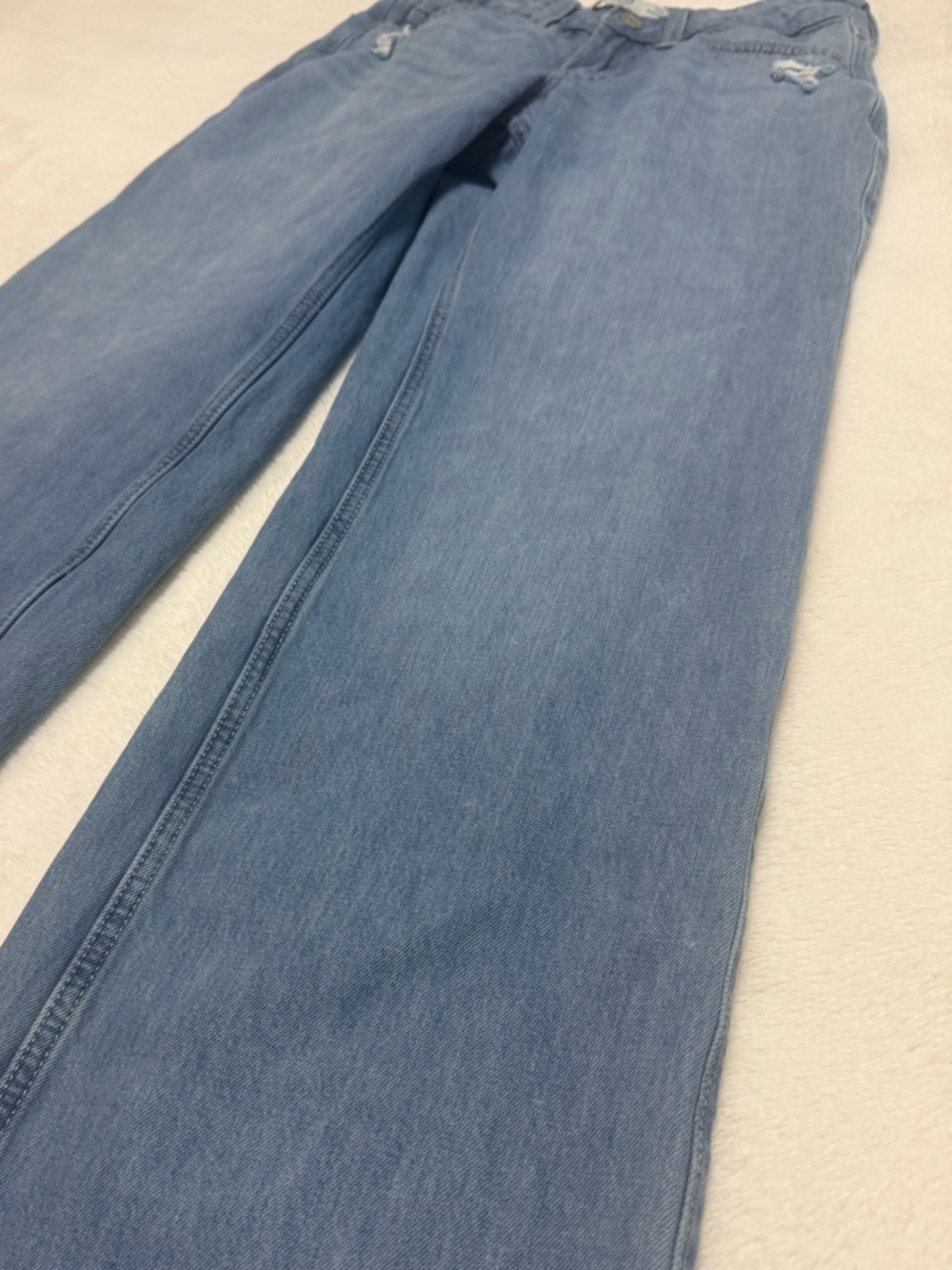 HOLLISTER Low Rise Baggy Wide Leg Jeans Blue Size 23 GUC - Picture 4 of 13